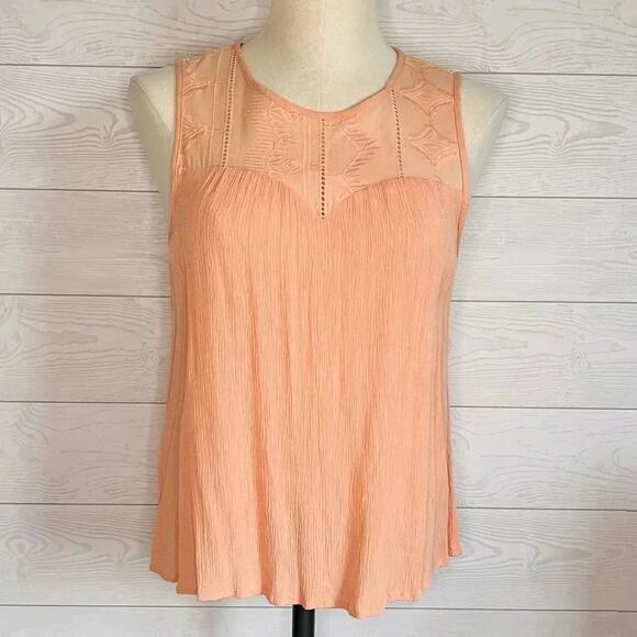 Chloe K peach sleeveless top Size Medium - Picture 1 of 7